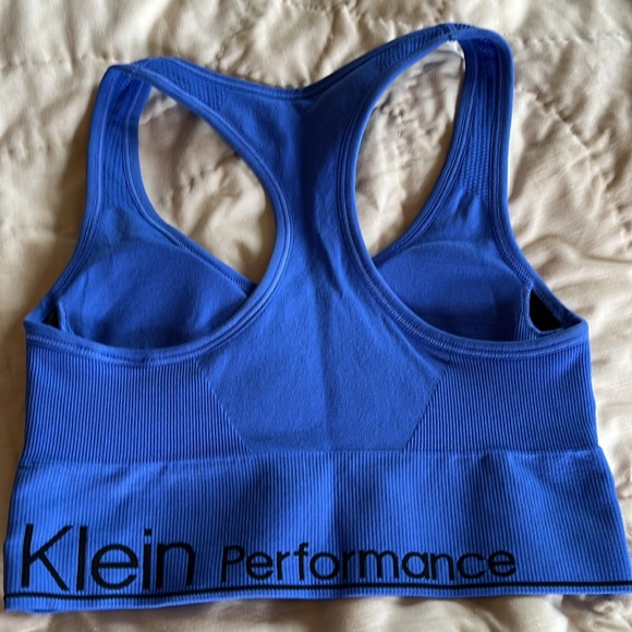 Ladies XS Calvin Klein blue performance sport bra NWOT - Picture 2 of 3
